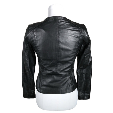 Naisten Esprit - Nahkatakki, koko 34 - Musta (2)