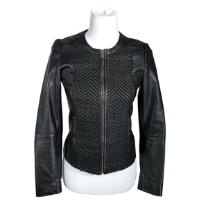 Naisten Esprit - Nahkatakki, koko 34 - Musta (1)