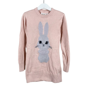 Tyttöjen Bogi - Neulemekko, koko 128 - 134 - Vaaleanpunainen (1)