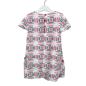 Tyttöjen Benetton - Kangasmekko, koko 104 - 110 - Valkoinen (2)