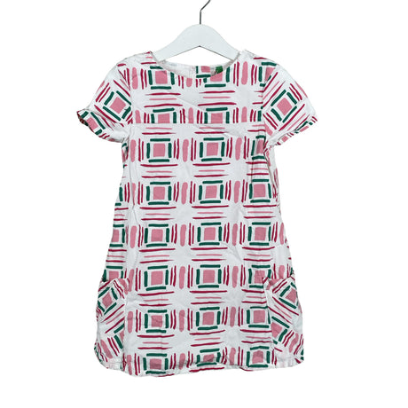 Tyttöjen Benetton - Kangasmekko, koko 104 - 110 - Valkoinen ()