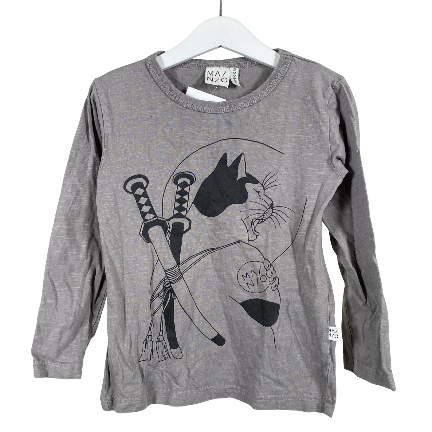 Unisex Mainio - Trikoopaita, koko 110 - 116 - Harmaa (1)