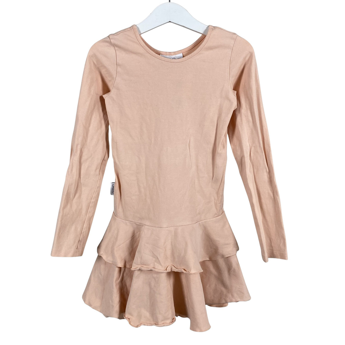 Tyttöjen Gugguu - Trikoomekko, koko 122 - 128 - Vaaleanpunainen (1)