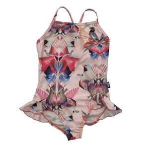 Tyttöjen Molo Kids - Uimapuku, koko 110 - 116 - Vaaleanpunainen (1)