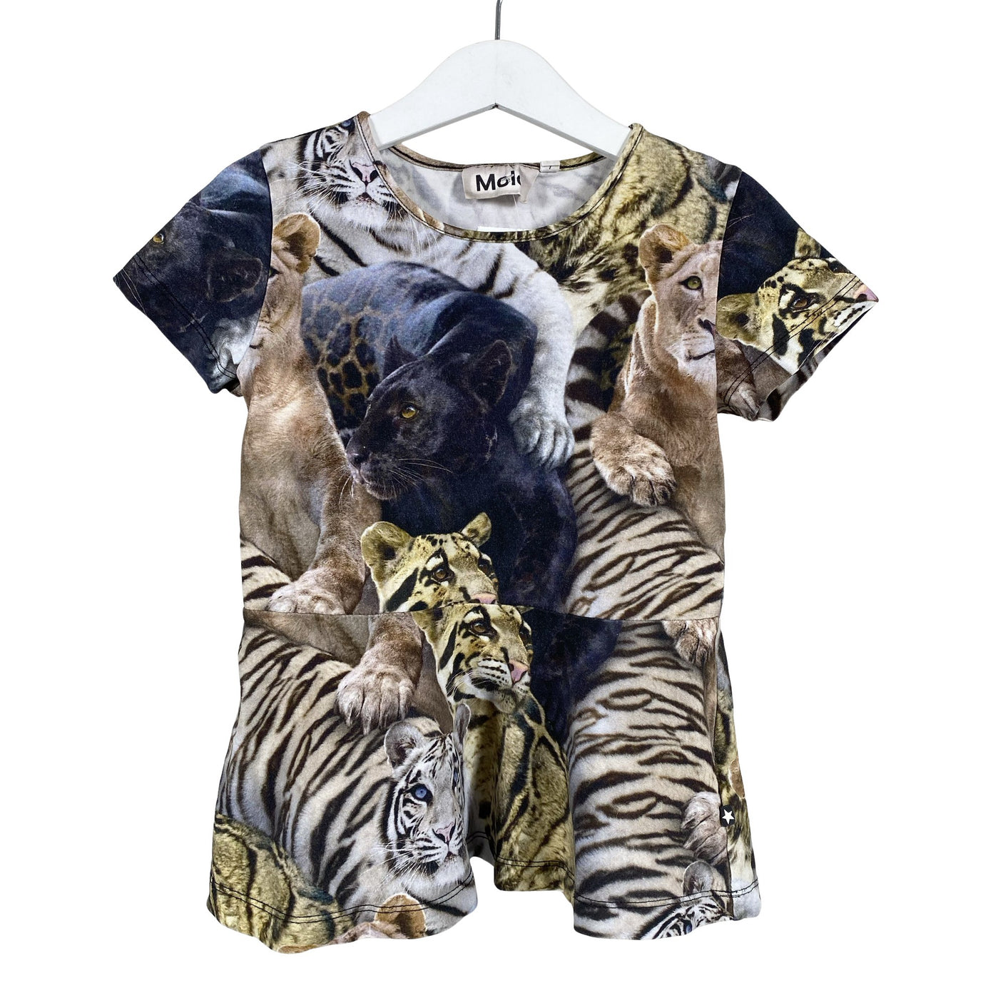 Tyttöjen Molo Kids - T-paita, koko 116 - 122 - Ruskea (1)