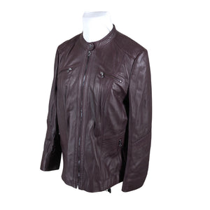 Naisten Gerry Weber - Nahkatakki, koko 48 - Viininpunainen (3)