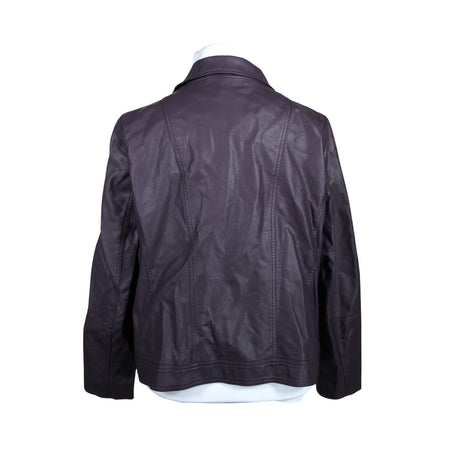 Naisten Ulla Popken - Nahkatakki, koko 46 - Violetti (2)