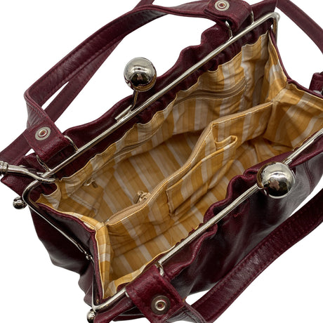 Naisten Jouni Exclusive - Käsilaukku, koko Midi - Viininpunainen (2)