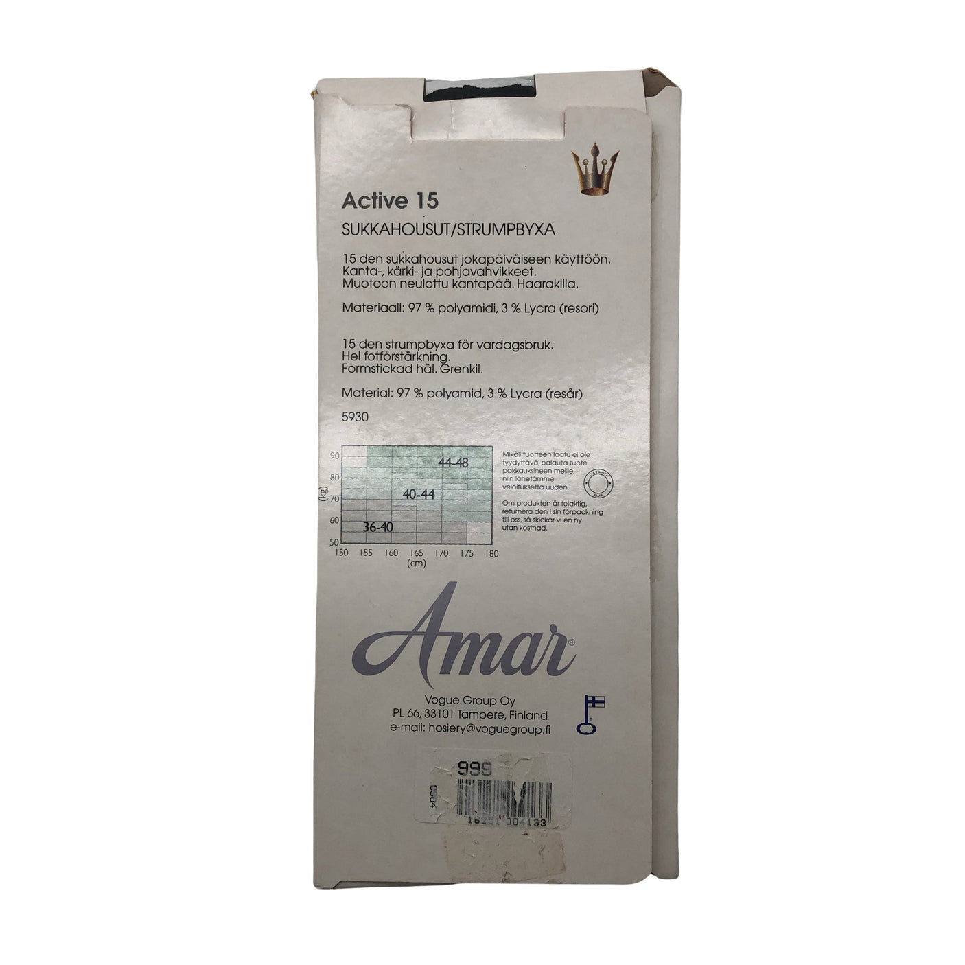 Naisten Amar - Sukkahousut, ohuet, koko 44 - Musta (4)