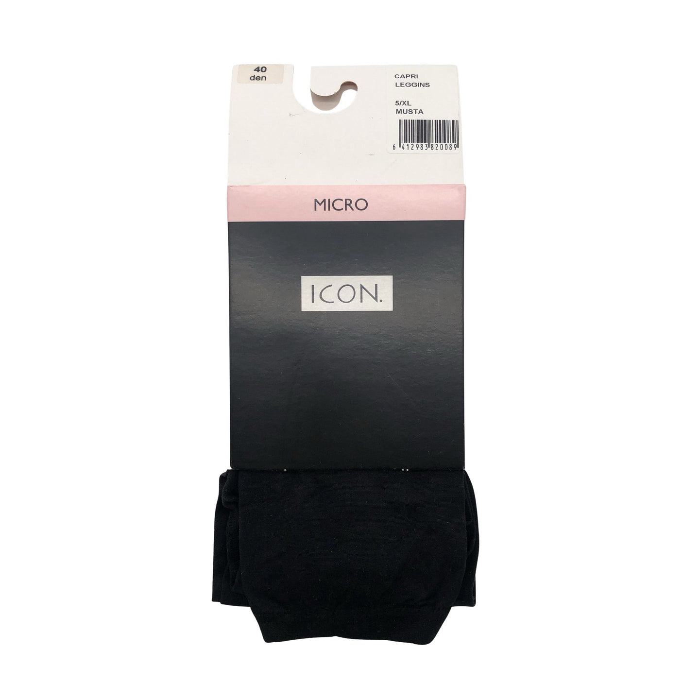 Naisten Emmy - Caprileggingsit, koko 42 - Musta (2)