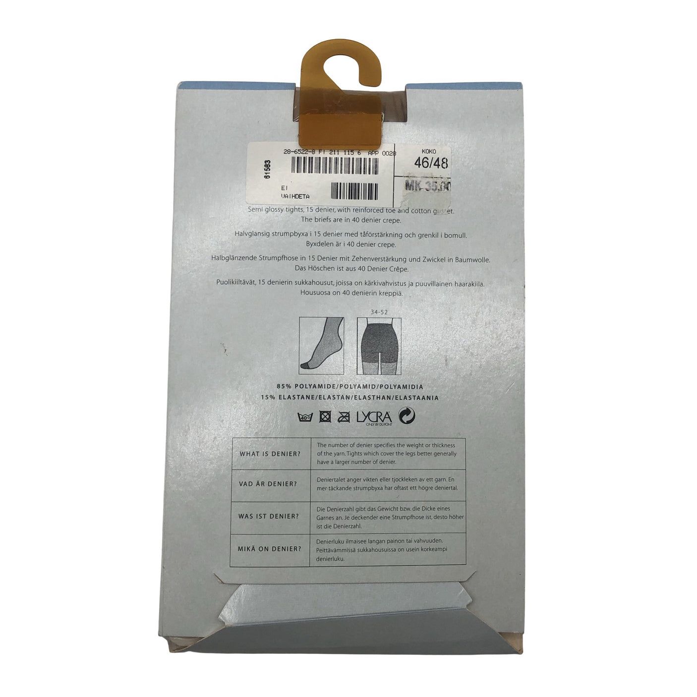 Naisten Lindex - Sukkahousut, ohuet, koko 46 - Beige (4)