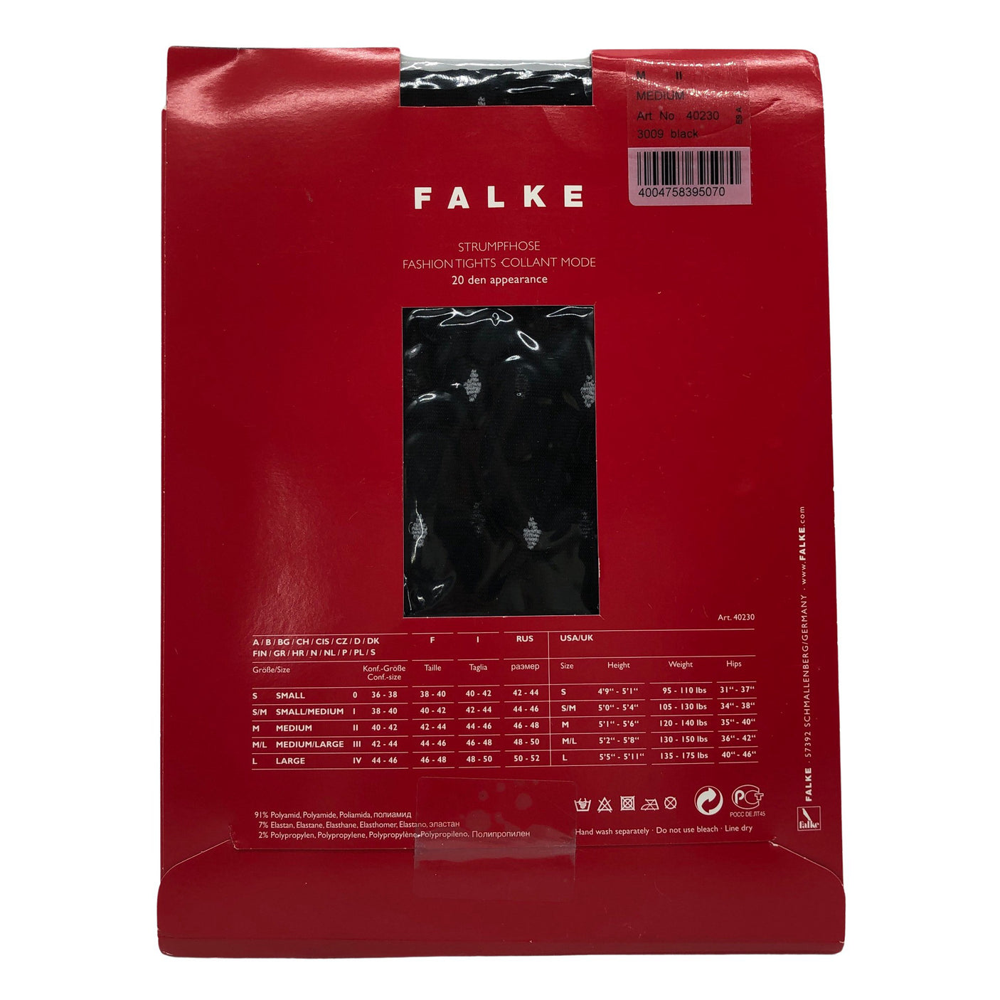 Unisex Falke - Sukkahousut, ohuet, koko 38 -  (2)