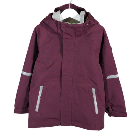 Unisex Polarn O. Pyret - Välikausitakki, koko 116 - 122 - Viininpunainen ()