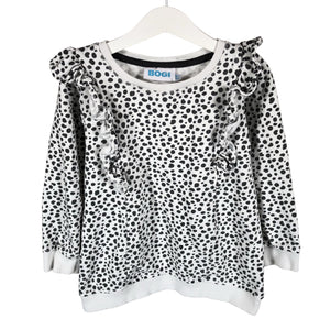 Tyttöjen Bogi - Collegepaita, koko 128 - 134 - Valkoinen (1)