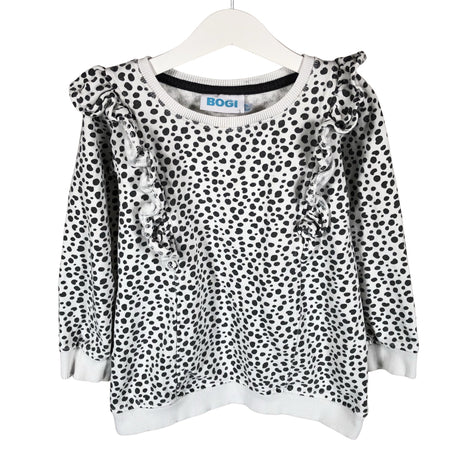 Tyttöjen Bogi - Collegepaita, koko 128 - 134 - Valkoinen ()