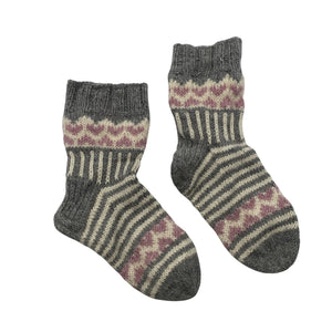 Naisten Handmade - Villasukat, koko 37 - Harmaa (1)