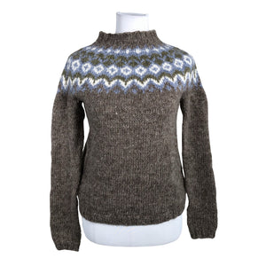 Naisten Handmade - Neulepaita, koko 34 - Ruskea (1)