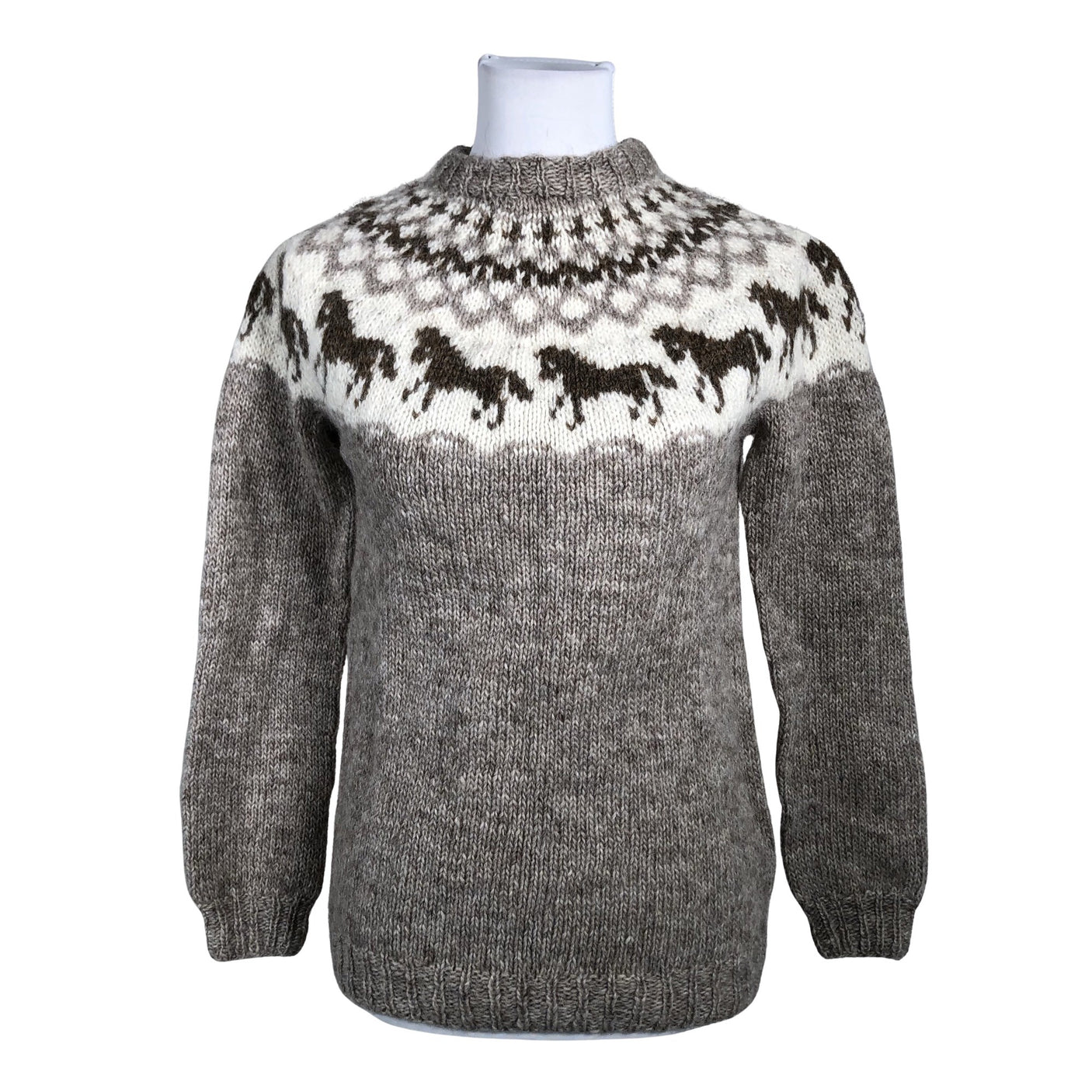 Naisten Handmade - Neulepaita, koko 34 - Beige (1)