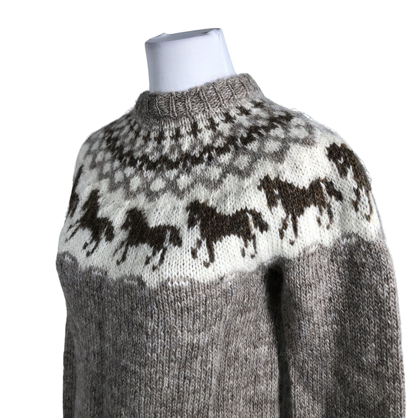 Naisten Handmade - Neulepaita, koko 34 - Beige (3)