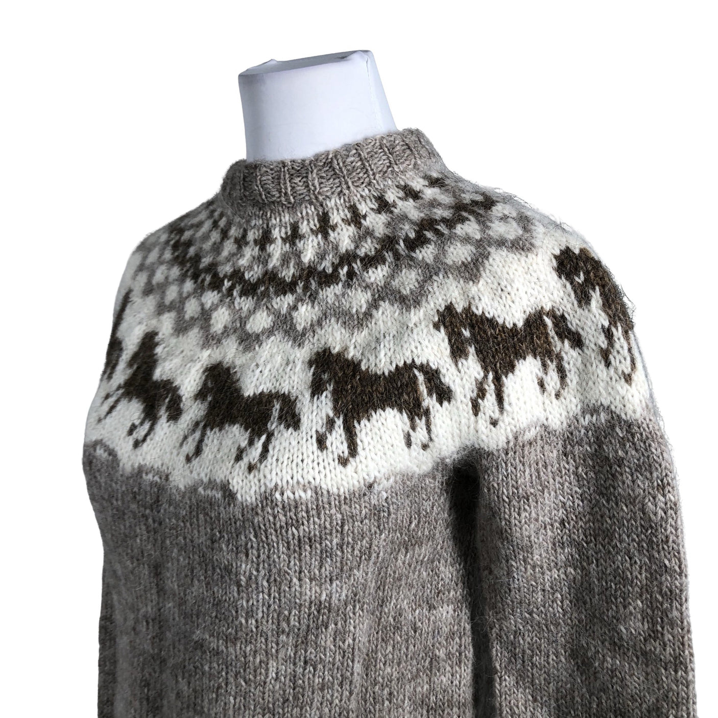 Naisten Handmade - Neulepaita, koko 34 - Beige (2)