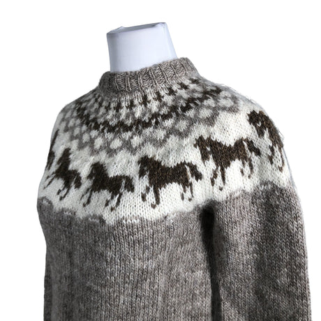 Naisten Handmade - Neulepaita, koko 34 - Beige (2)