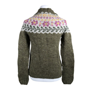 Naisten Handmade - Neulepaita, koko 34 - Vihreä (3)