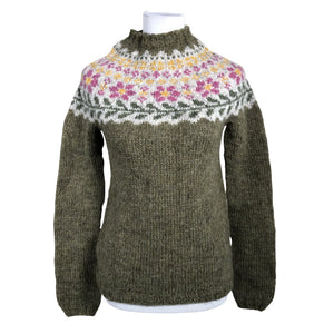 Naisten Handmade - Neulepaita, koko 34 - Vihreä (1)