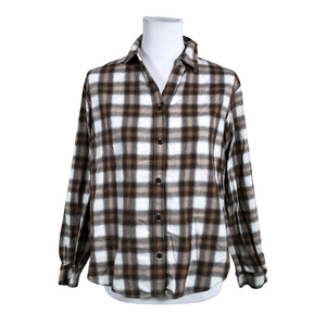 Naisten Uniqlo - Flanellipaita, koko 36 - Ruskea (1)
