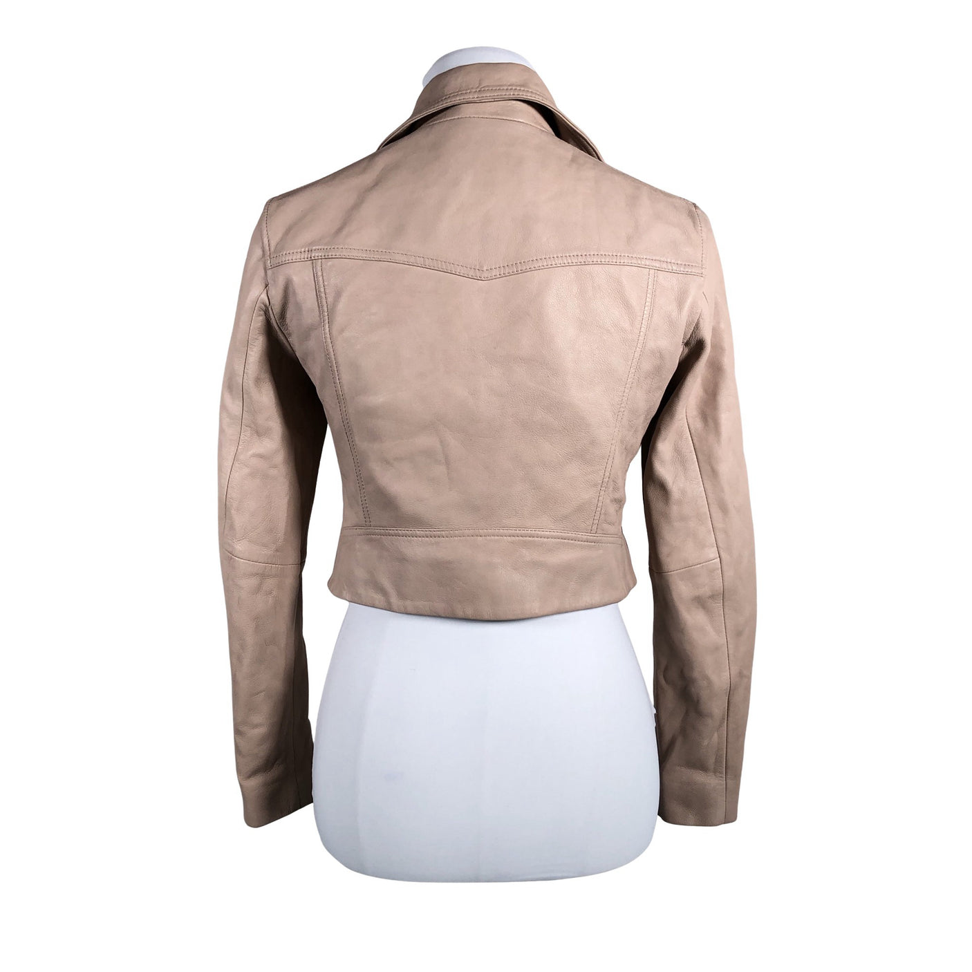 Naisten All Saints - Nahkatakki, koko 38 - Vaaleanpunainen (2)