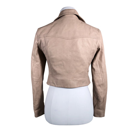 Naisten All Saints - Nahkatakki, koko 38 - Vaaleanpunainen (2)