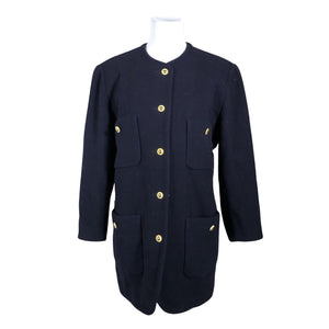 Naisten Master-Coat - Villakangastakki, koko 38 - Sininen (1)