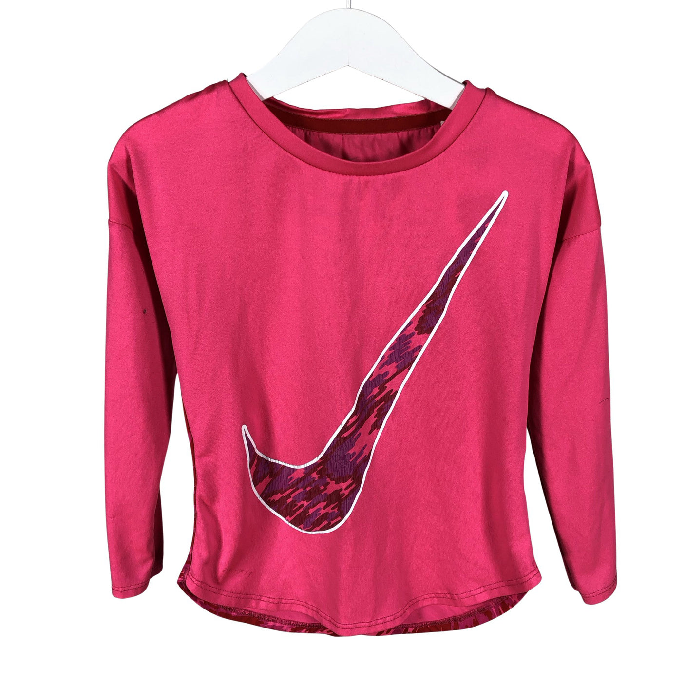 Tyttöjen Nike - Urheilupaita, pitkät hihat, koko 128 - 134 - Pinkki (1)