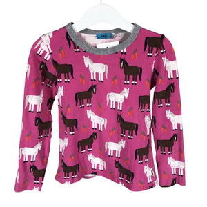 Tyttöjen me&i - Trikoopaita, koko 110 - 116 - Pinkki (1)