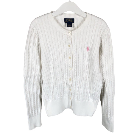 Tyttöjen Polo Ralph Lauren - Neuletakki, koko 152 - 158 - Valkoinen ()