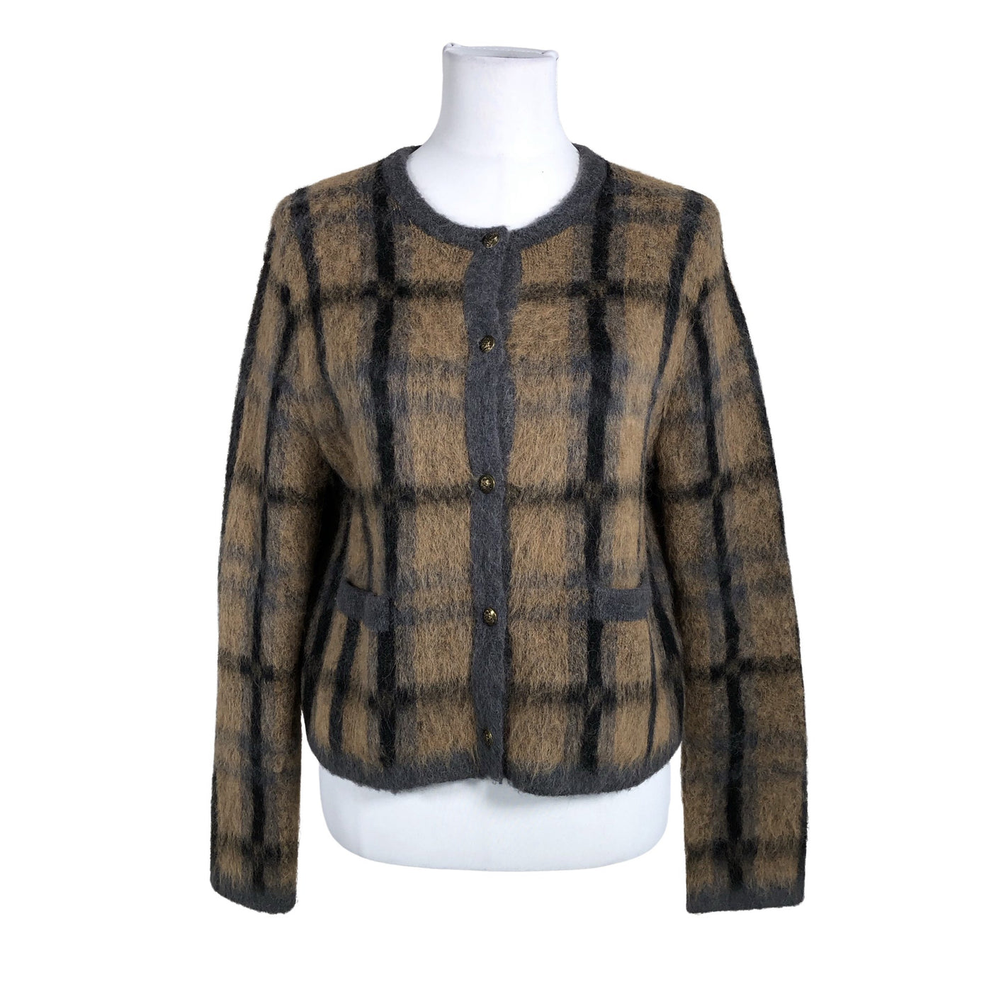 Naisten Massimo Dutti - Neuletakki, koko 36 - Ruskea (2)