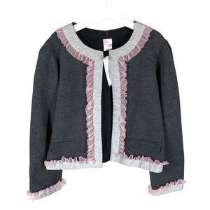 Tyttöjen Dodo Kidswear - Collegejakku, koko 134 - 140 - Harmaa (1)