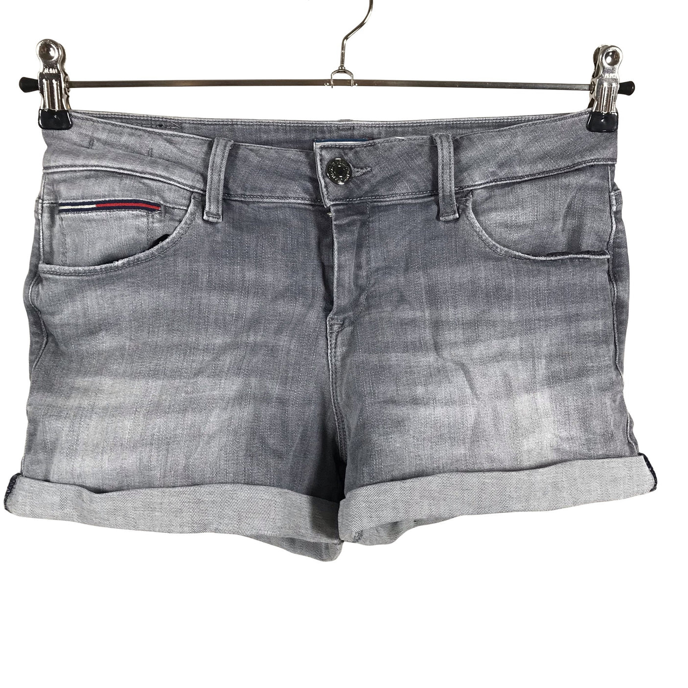 Naisten Tommy Jeans (Tommy Hilfiger) - Farkkushortsit, koko W28 - Harmaa (1)