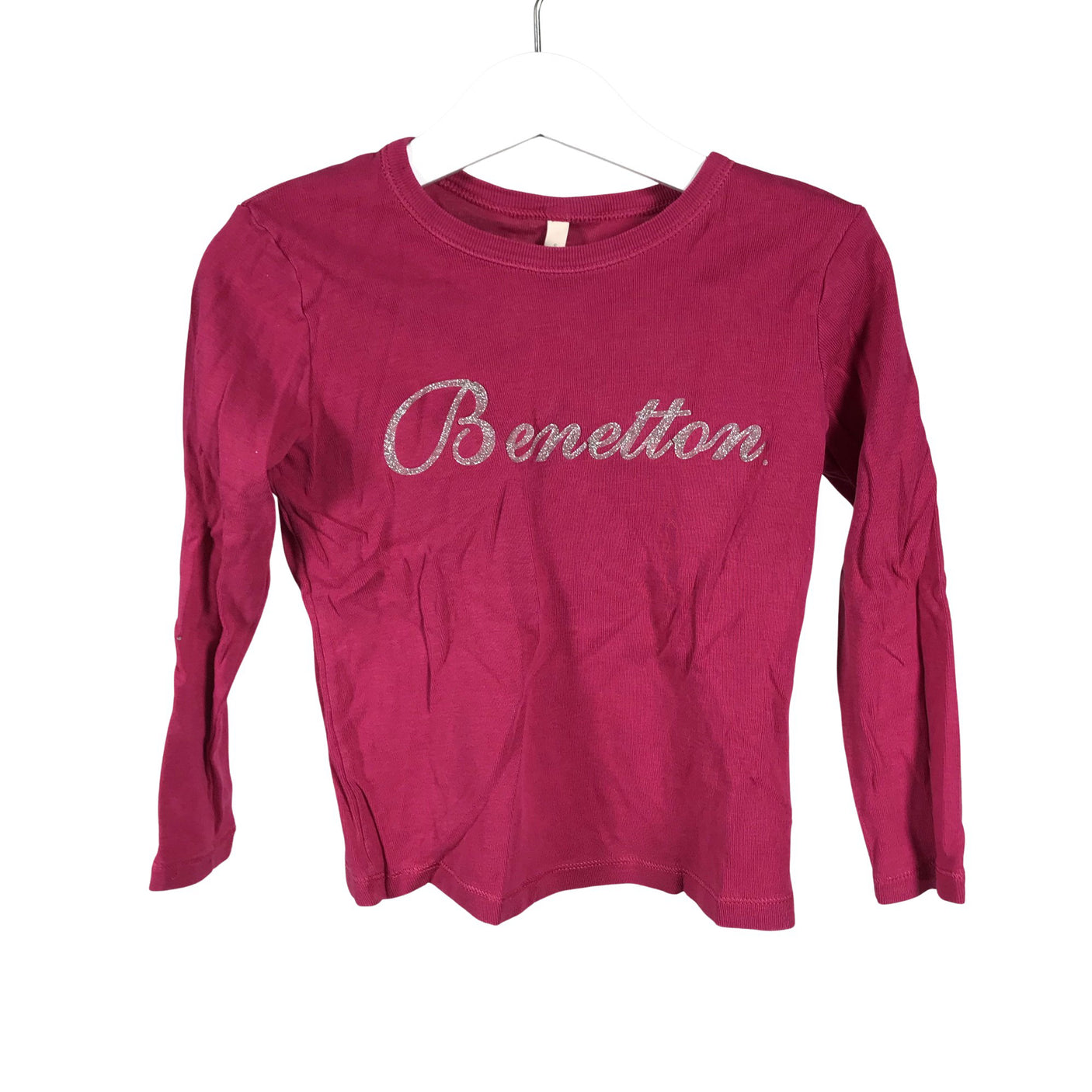 Tyttöjen Benetton - Trikoopaita, koko 98 - 104 - Pinkki (1)