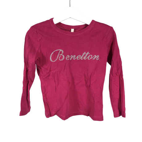 Tyttöjen Benetton - Trikoopaita, koko 98 - 104 - Pinkki ()
