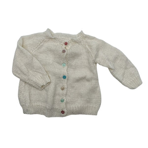 Unisex Handmade - Neuletakki, koko 62 - 68 - Valkoinen (1)