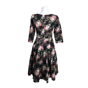 Naisten Hearts & Roses - Kangasmekko, koko 38 - Musta (2)