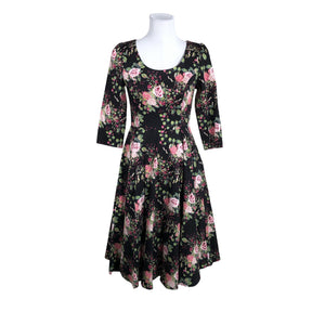Naisten Hearts & Roses - Kangasmekko, koko 38 - Musta (1)