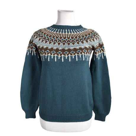 Naisten Handmade - Neulepaita, koko 36 - Sininen ()