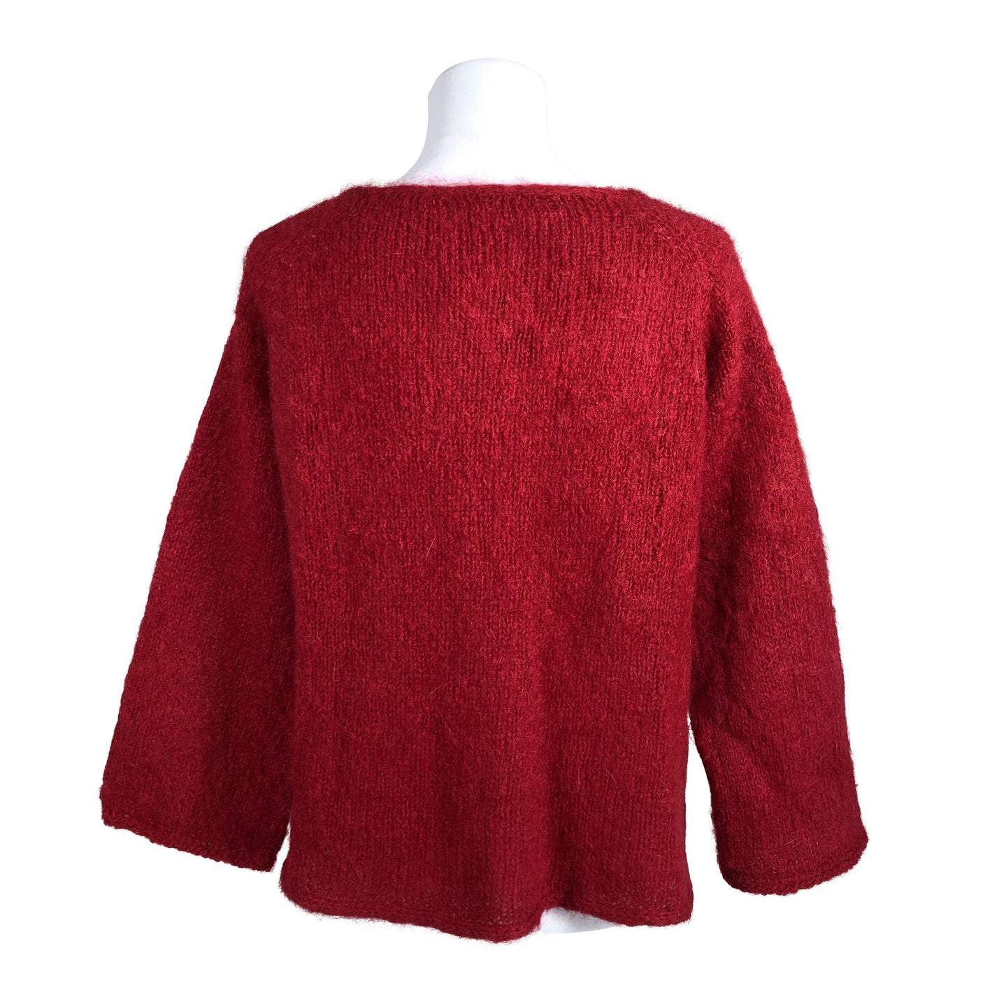 Naisten Handmade - Neuletakki, koko 40 - Punainen (3)