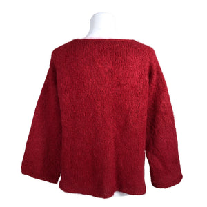 Naisten Handmade - Neuletakki, koko 40 - Punainen (3)