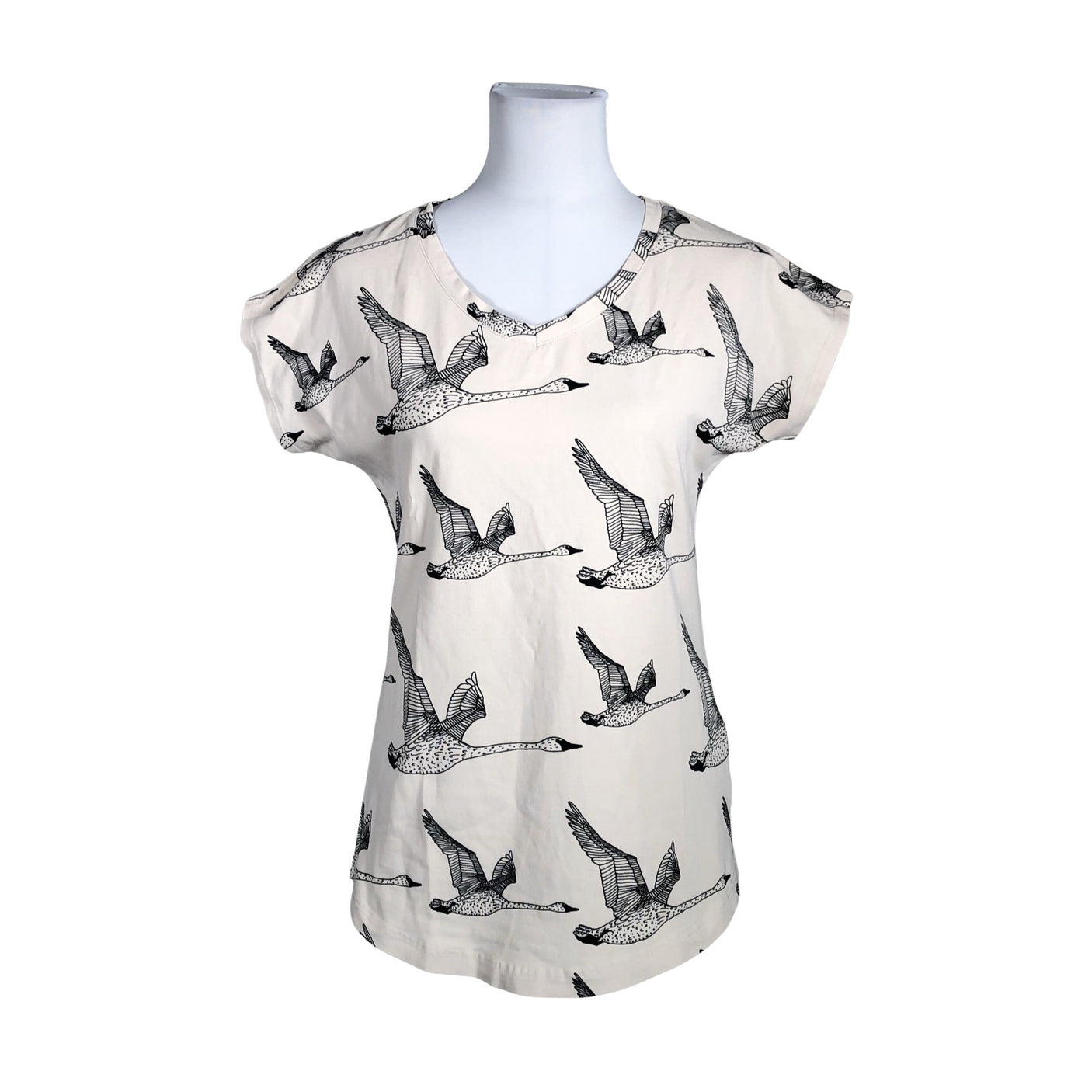 Naisten NOSH - T-paita, koko 34 - Beige (1)