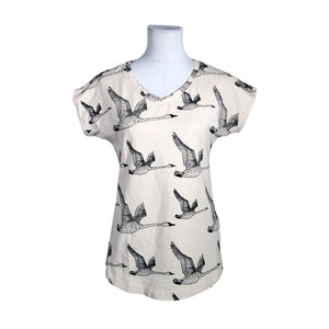 Naisten NOSH - T-paita, koko 34 - Beige (1)