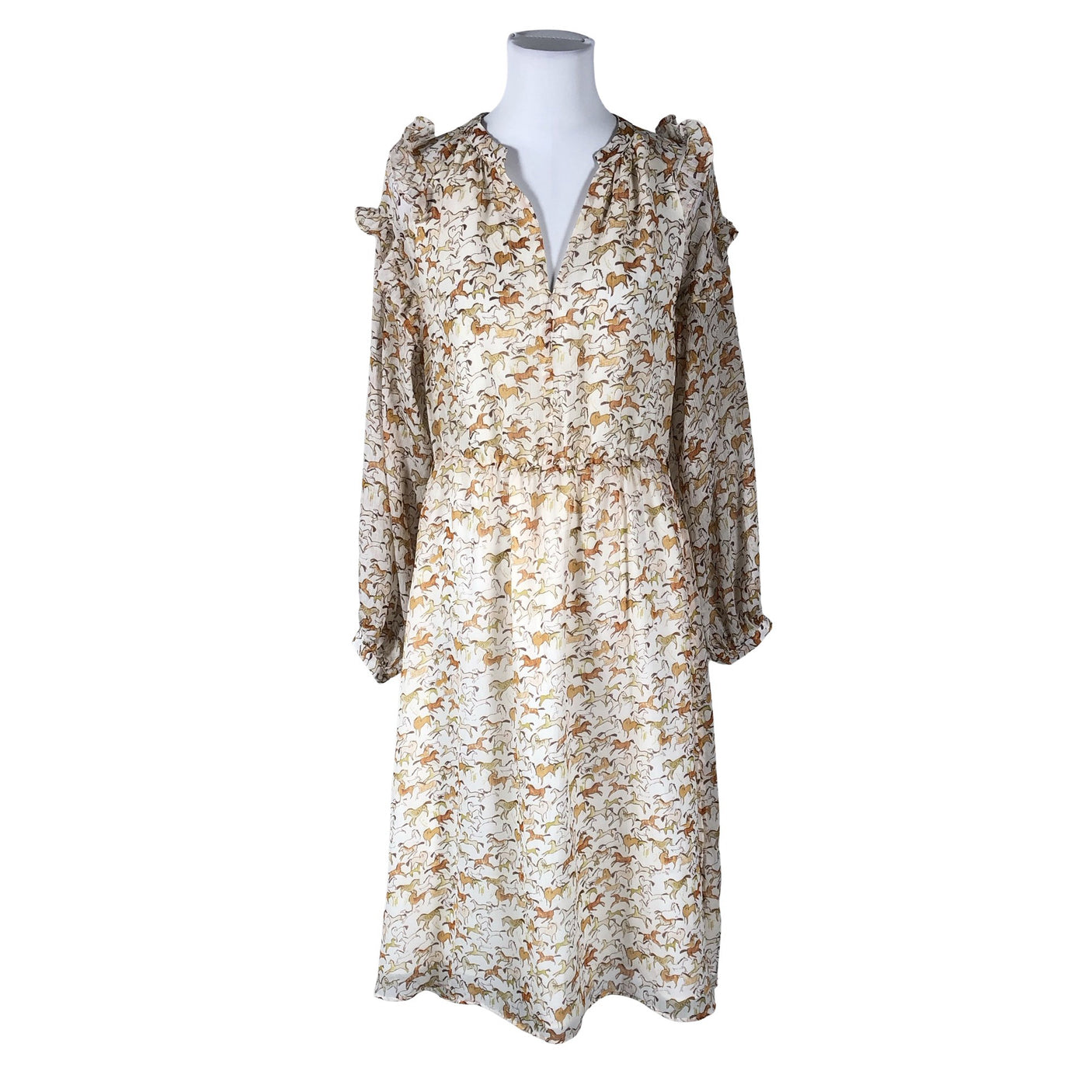 Naisten Cortefiel - Sifonkimekko, koko 38 - Beige (1)