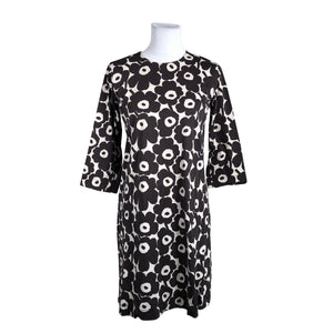 Naisten Marimekko - Trikoomekko, koko 36 - Ruskea (1)