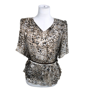 Naisten Modelia - Lyhythihainen pusero, koko 40 - Ruskea (1)